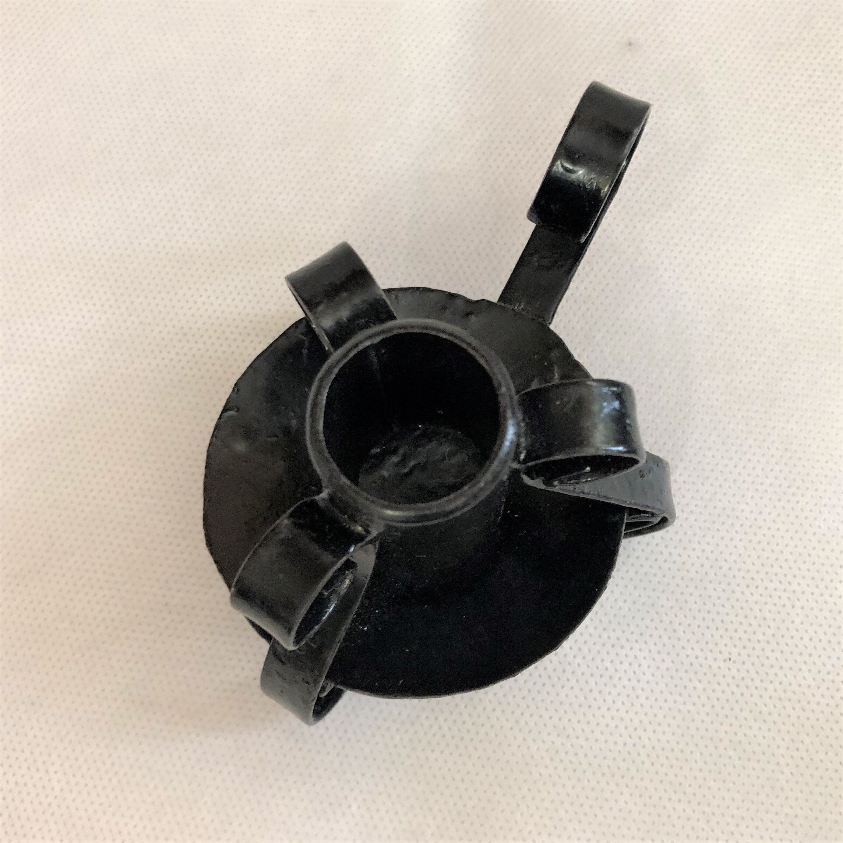 Hand candle holder handmade wrought wrought iron twisted