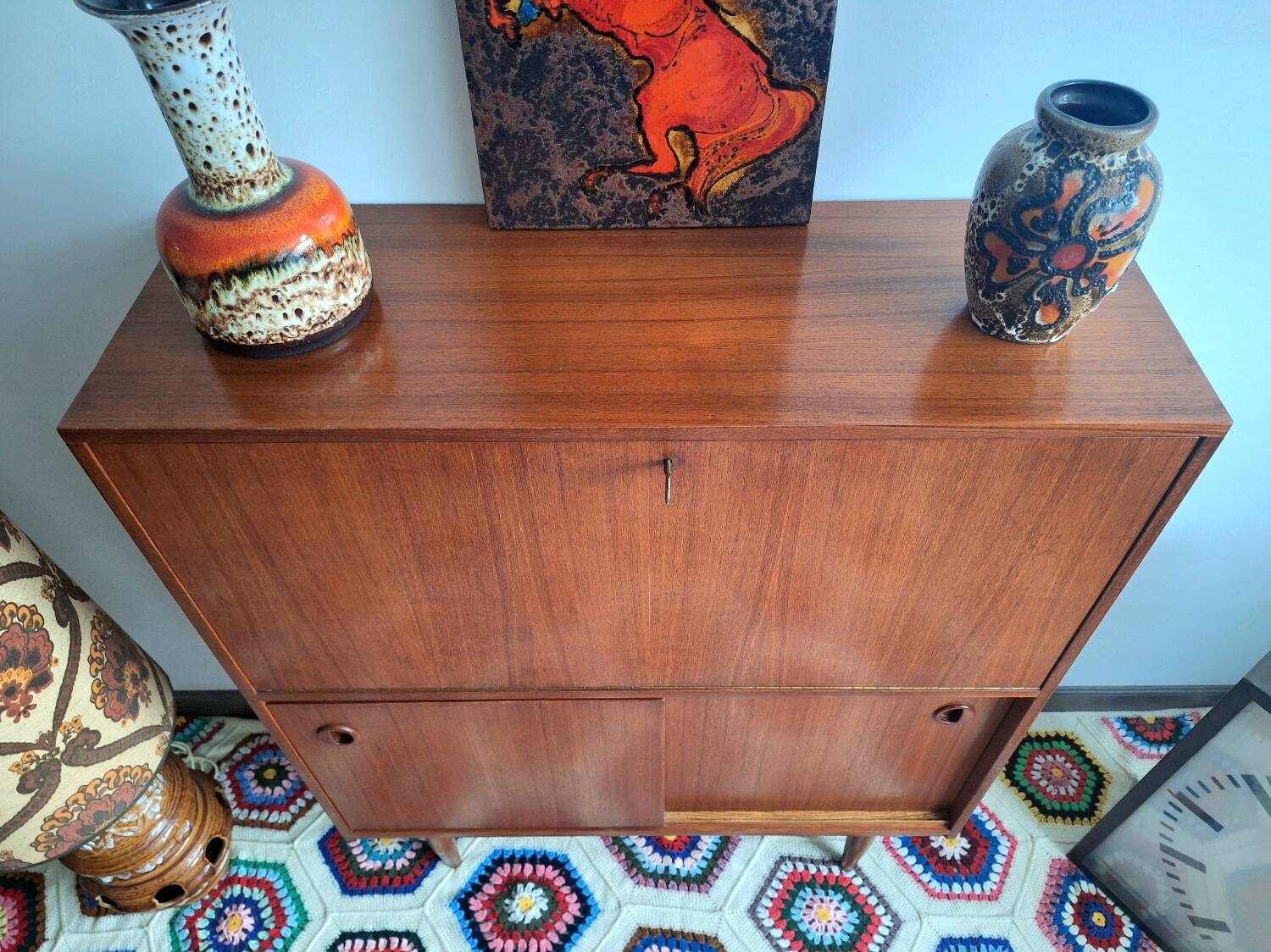 Vintage teak sideboard and secretary