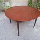 Wooden Dining Table with Round Top, 1950s