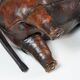 Rhinoceros Leather Footstool by Dimitri Omersa