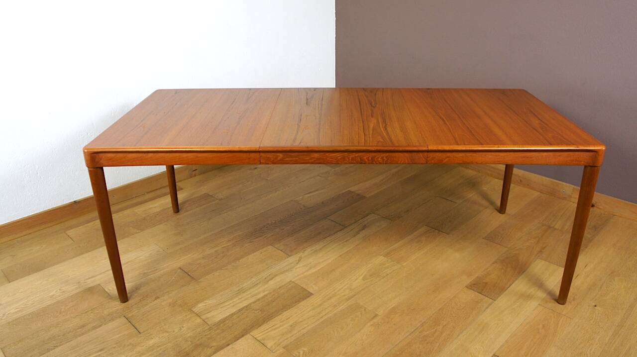Danish Dining Table in Teak by Henry Walter Klein, Bramin Edition 1960