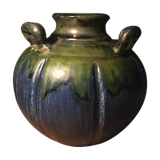 Flamed sandstone vase 3 handles