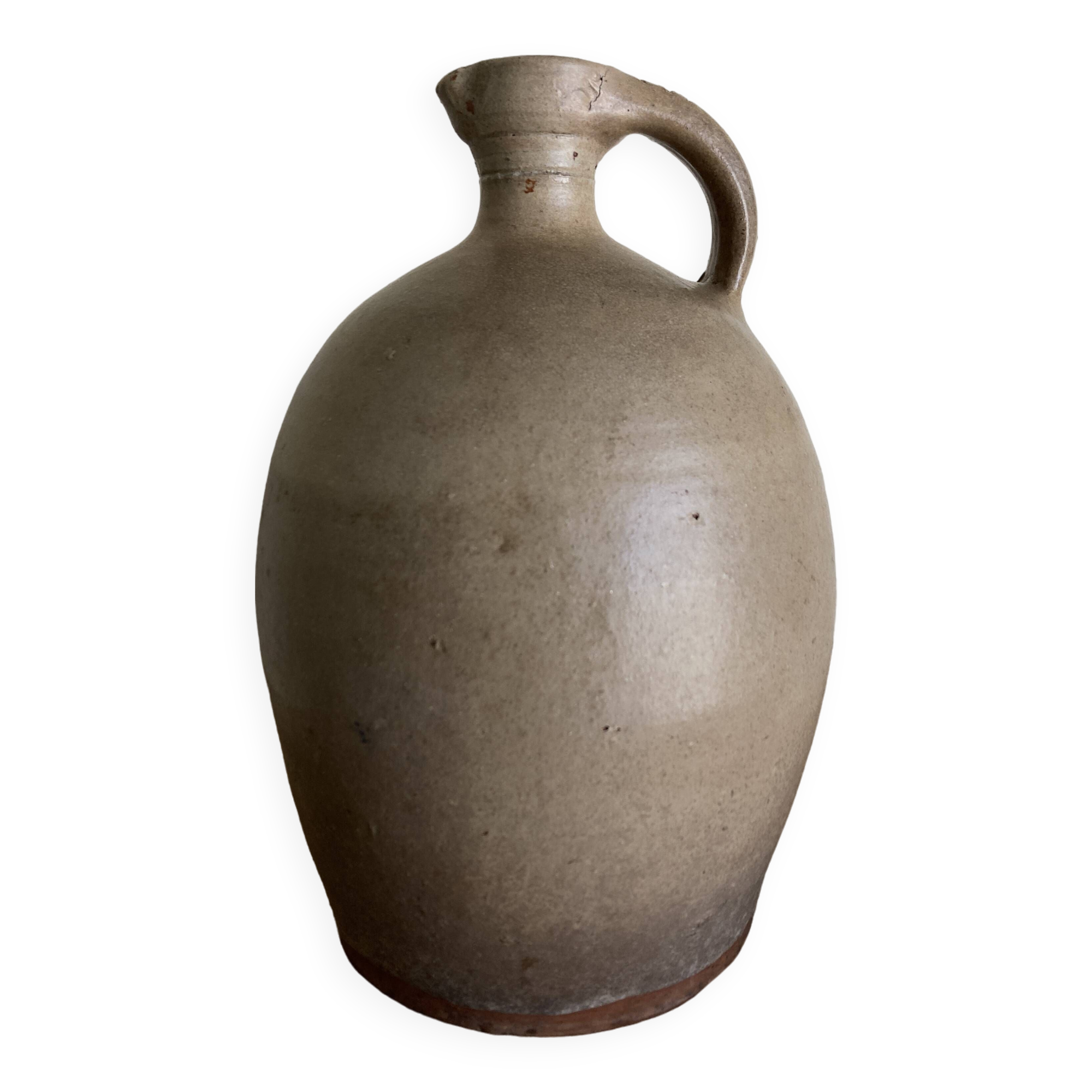 Terracotta farm jar potbellied pottery 1950