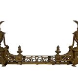 Paire de chenets en bronze Napoléon III