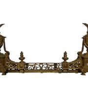 Pair of bronze Napoleon III andirons