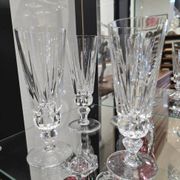 12 Saint-Louis Guernesey model champagne flutes in cut crystal