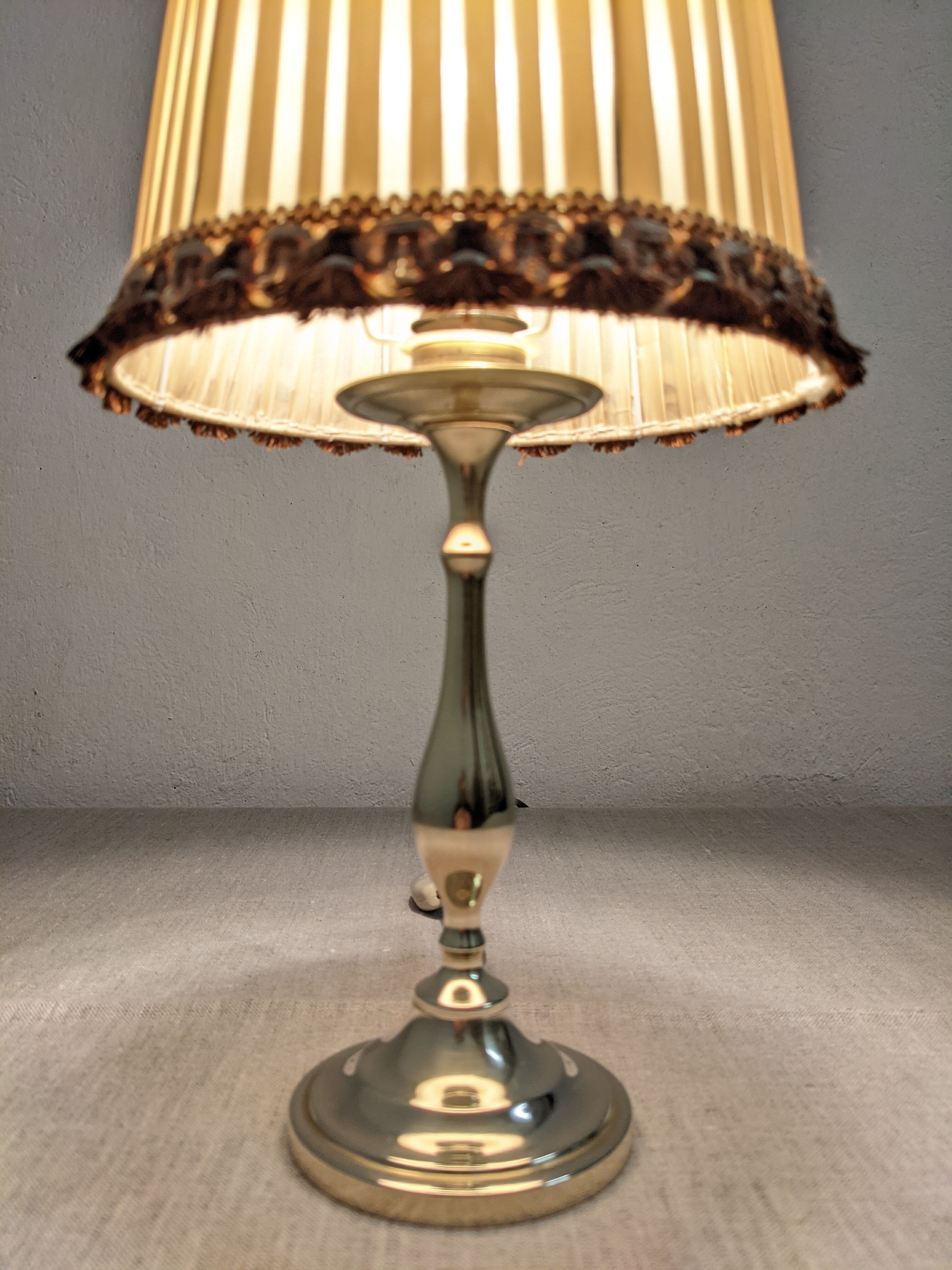 Vintage brass bedside lamp
