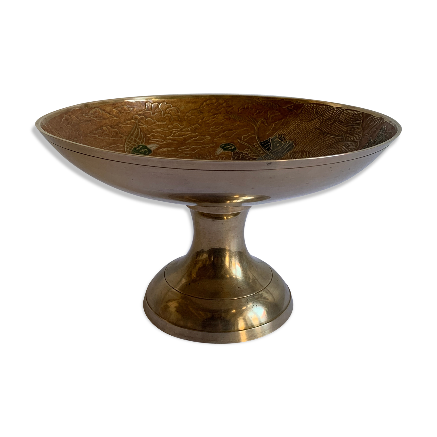 Brass foot dish Selency