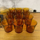 Amber Glass Orangeade Set from the 70s