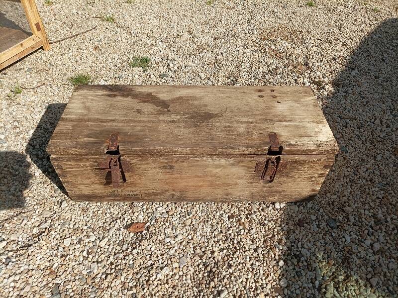 Wooden box military suitcase transport box Dpm 0923301