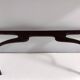 Vintage beech console table with portuguese pink marble top, italy