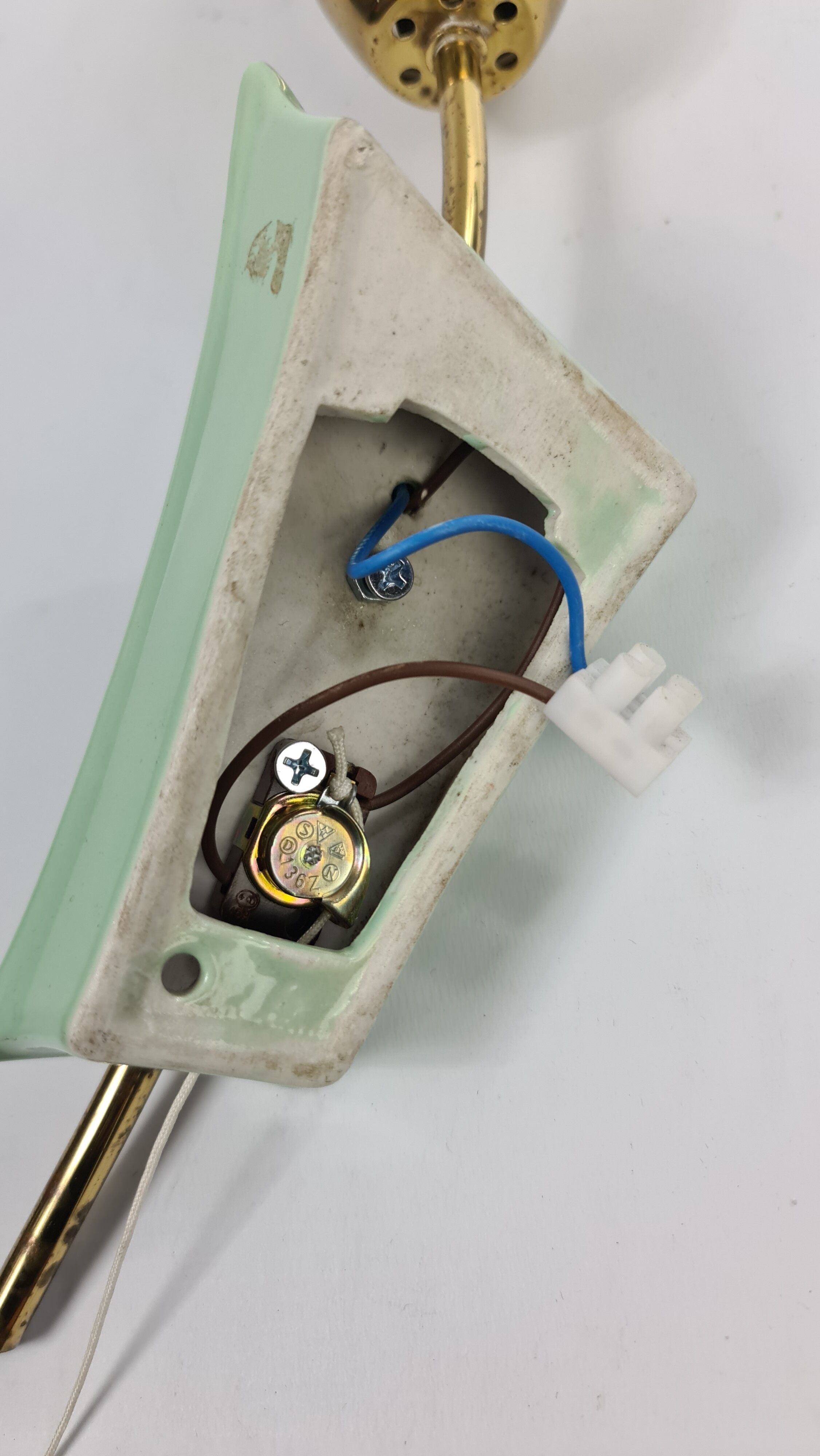 Vintage 50s ceramic wall light/sconce