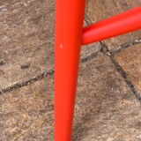 Pair of vintage red Scandinavian chairs from IKEA.