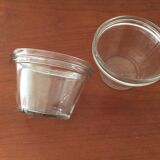 Set of 2 old CONFILUX conical jam pots