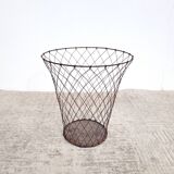 Old wire mesh wastebasket