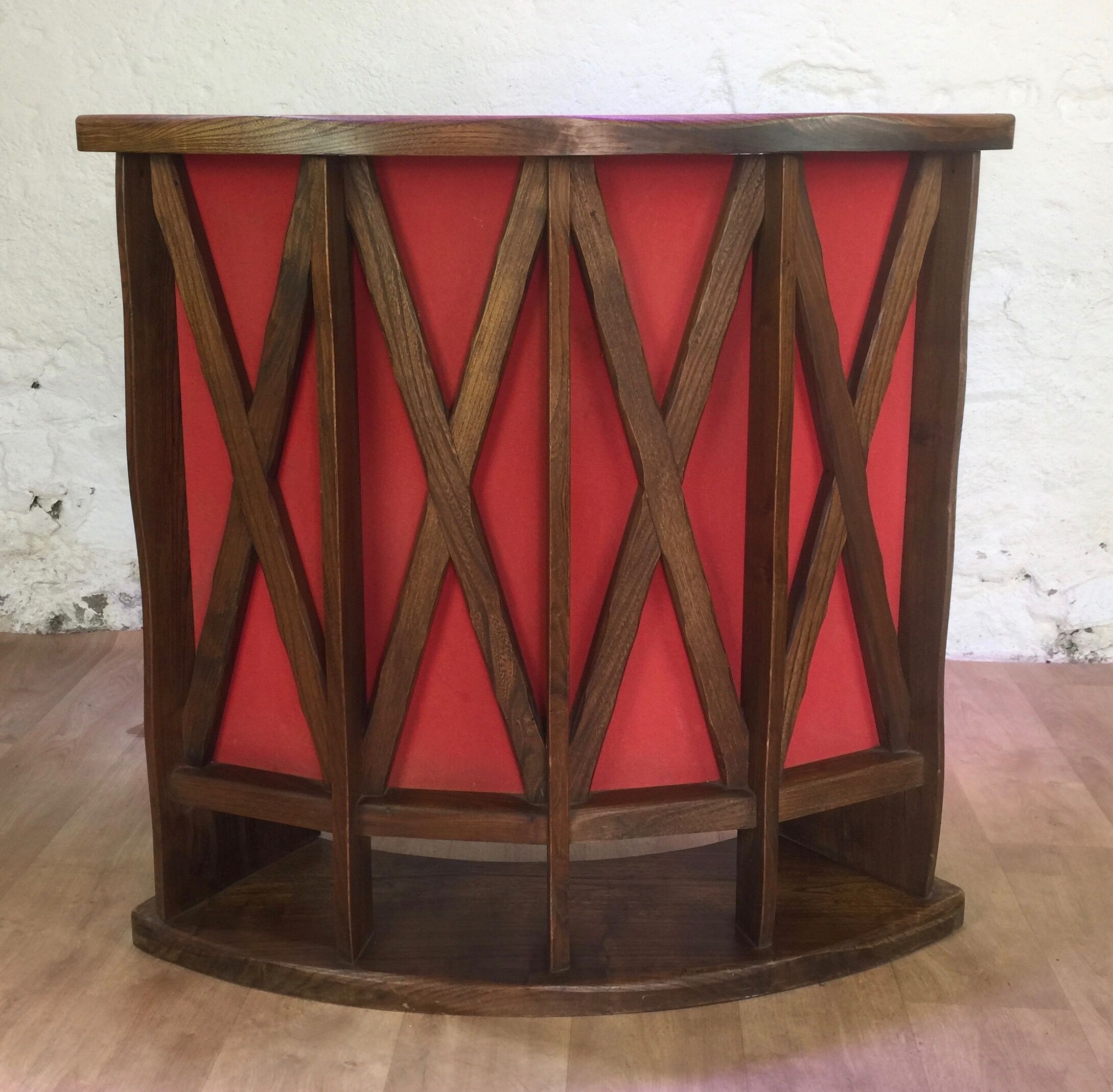 1960s solid elm bar