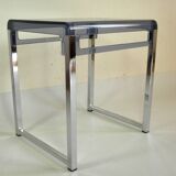 Table basse plexiglas et chrome 1970