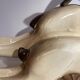Ceramic deer and doe signed Lemanceau (1905-1980)