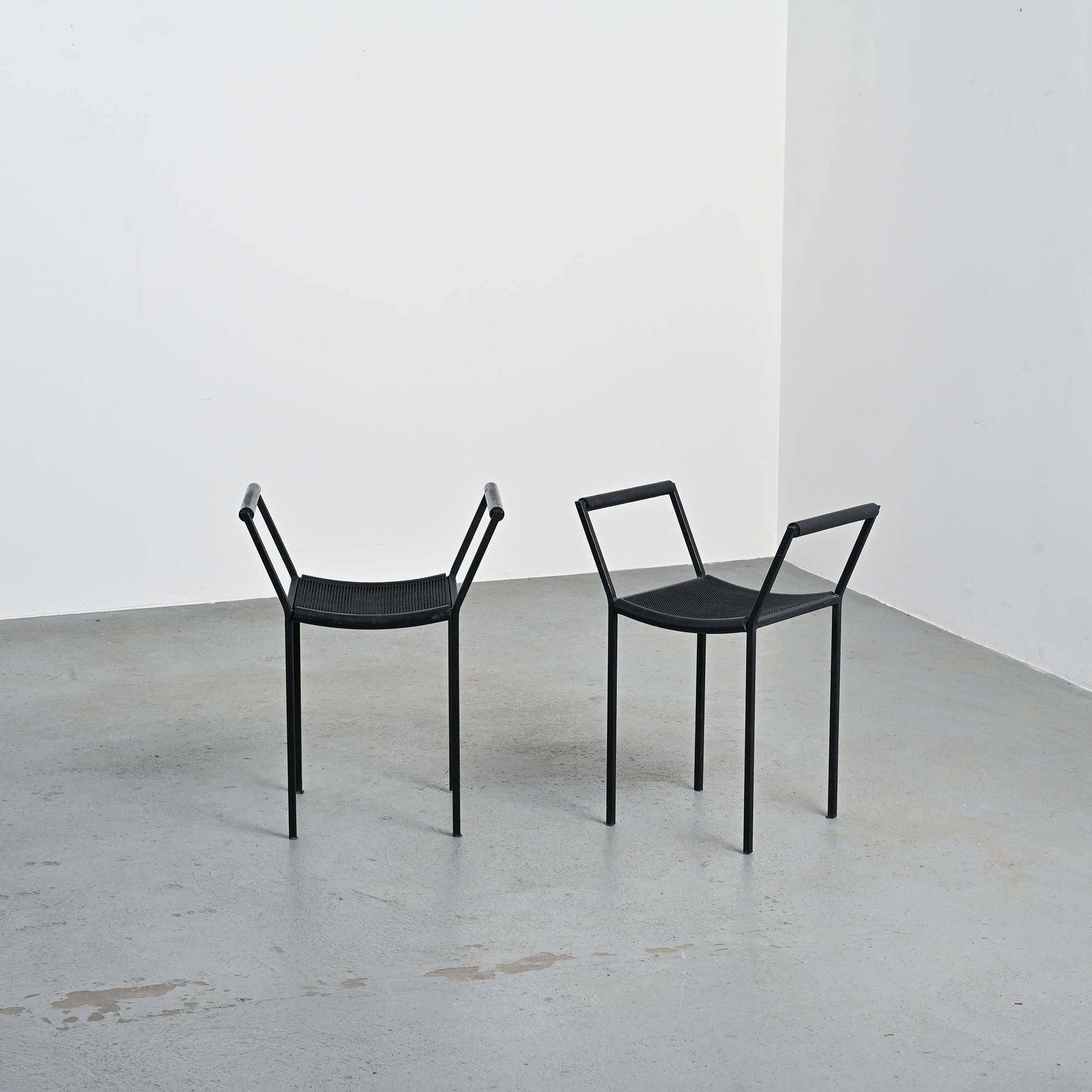 Set of three Millepunte stools by M. Peregalli and S. Calatroni, Italy.