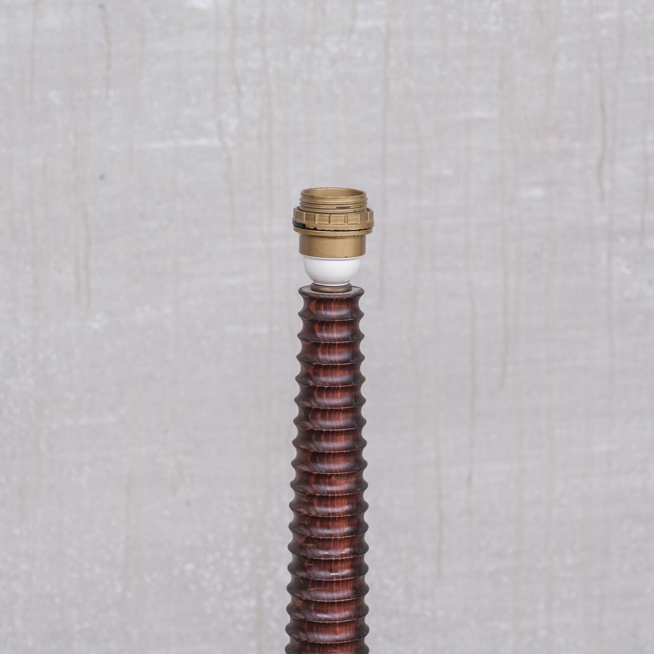 Turned wooden french mid-century floor lamp