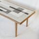 1950s wooden and mosaic coffee table