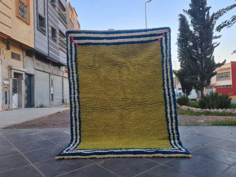Tapis en laine pure fait main traditionnelle artisanale 2/3 m
