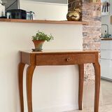 Vintage wood and marble console desk