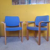 Pair of Danish armchairs, design Thygesen and Sorensen, edition Magnus Olesen