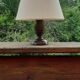 Art Deco turned wood lamp