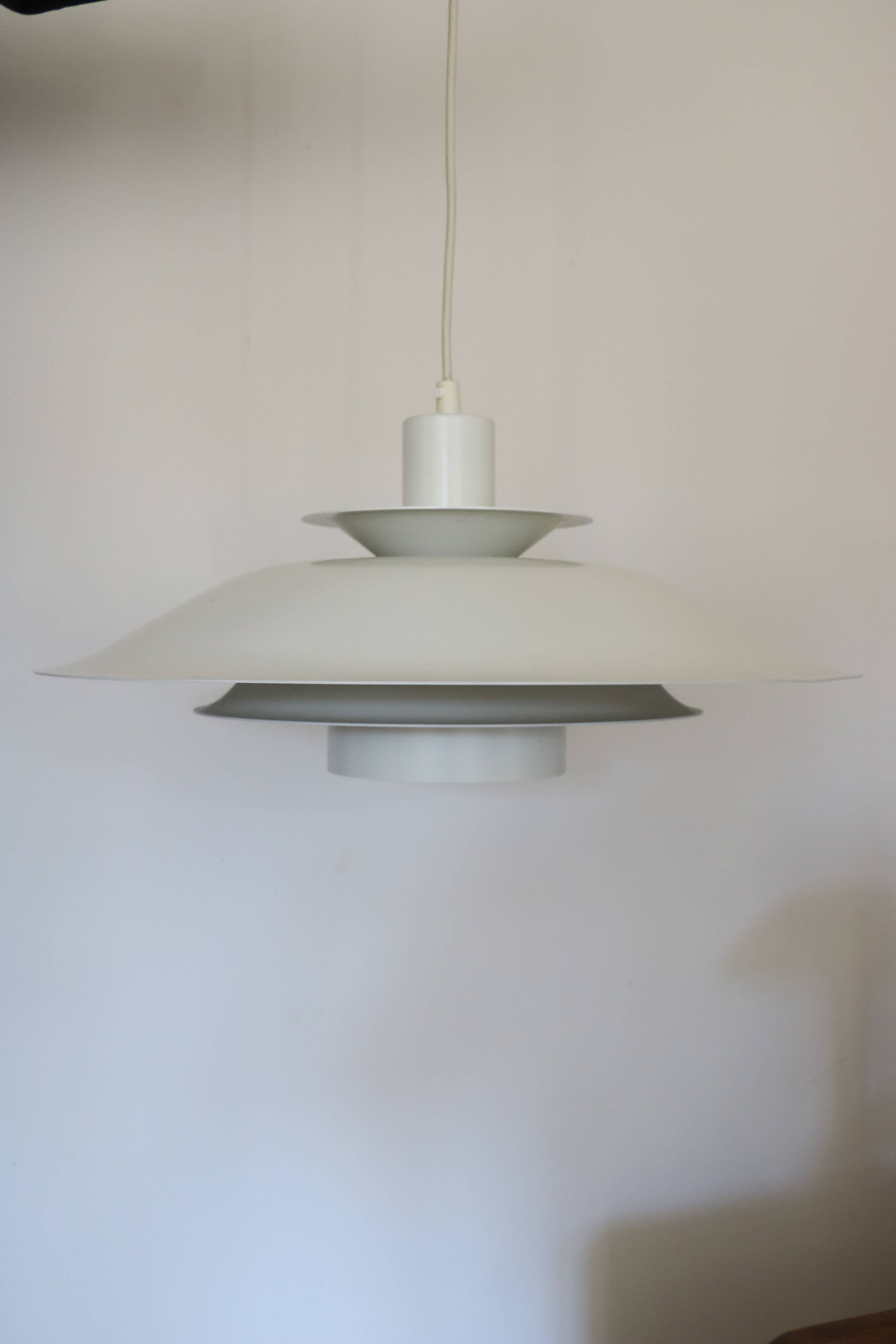 Ecophon Scandinavian pendant light, white metal