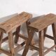 Pair of antique stools (circa 1900). Set of 2 pieces