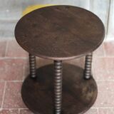 Turned wood coffee table, wooden side table, bedside table.