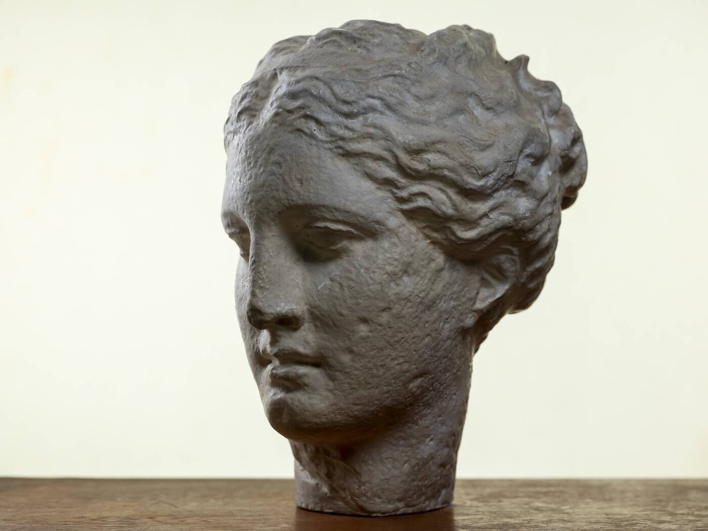 Head of Greek Goddess Hygeia, Plaster Sculpture, 1930s–1940s