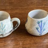 Ensemble de quatre tasses à café. Gustave Reynaud.