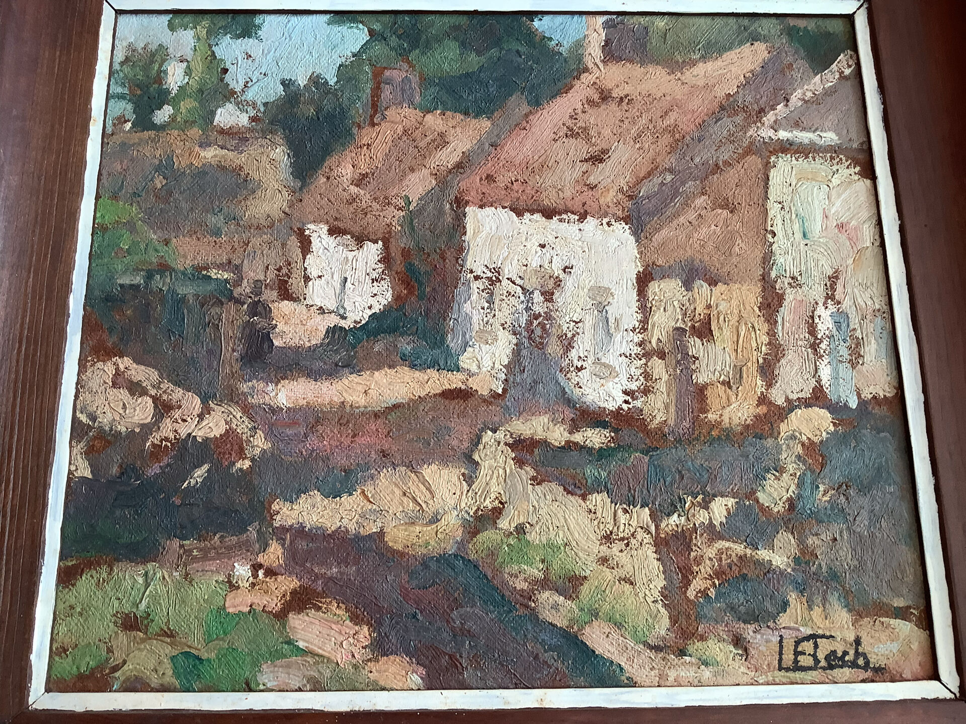 Floch Lionel Huile Paysage de village