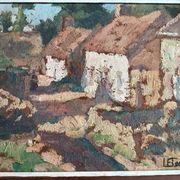 Floch Lionel Oil Village Landscape
