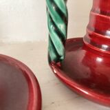 1950s earthenware candlesticks
