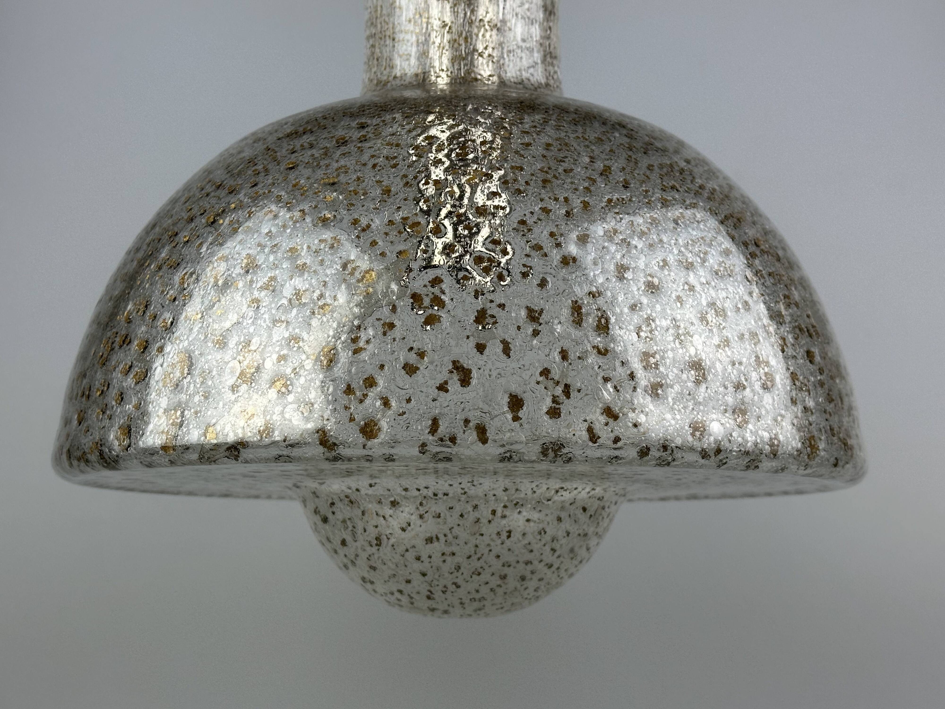 60s 70s ceiling lamp hanging lamp by Temde Leuchten glass space age design