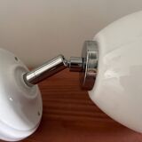 Vintage white opaline wall light