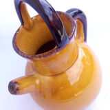 Ochre ceramic jug gargoulette