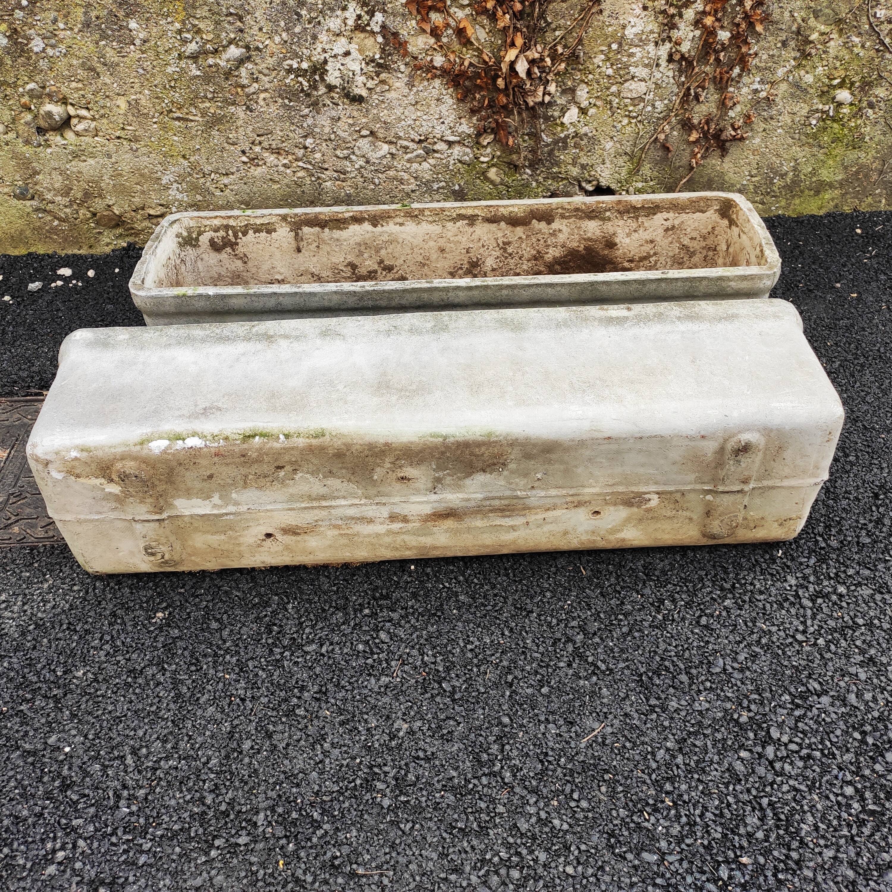 Pair of vintage 1970 Eternit planters attributed to Willy Guhl