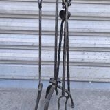 Wrought iron fireplace set 1960
