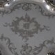 Rose-style silver metal tray - EH monogrammed