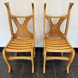 Paire de chaises brutaliste