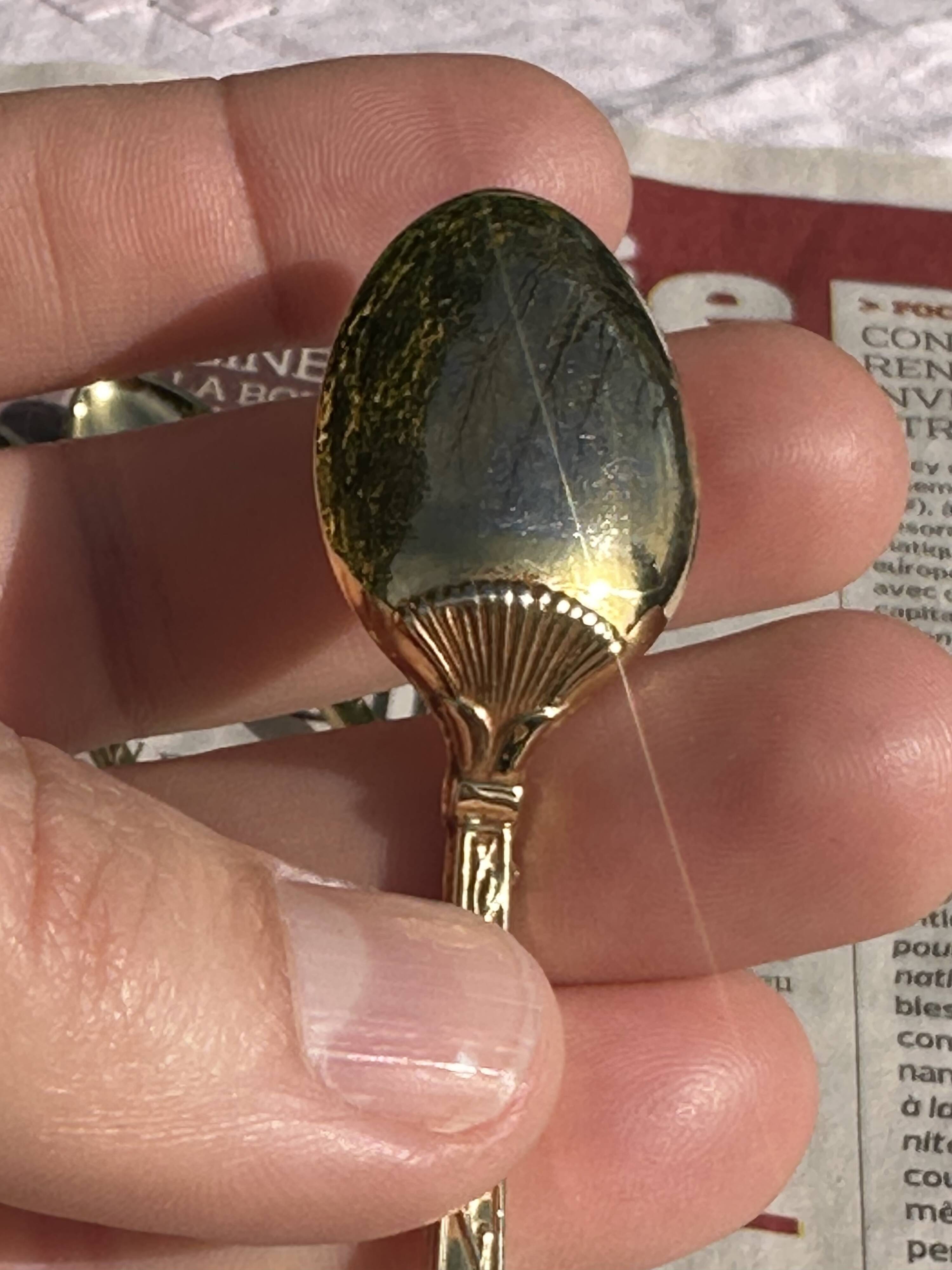 Set of 6 Vintage Gold Moka Spoons - Tableware - Coffee Spoons