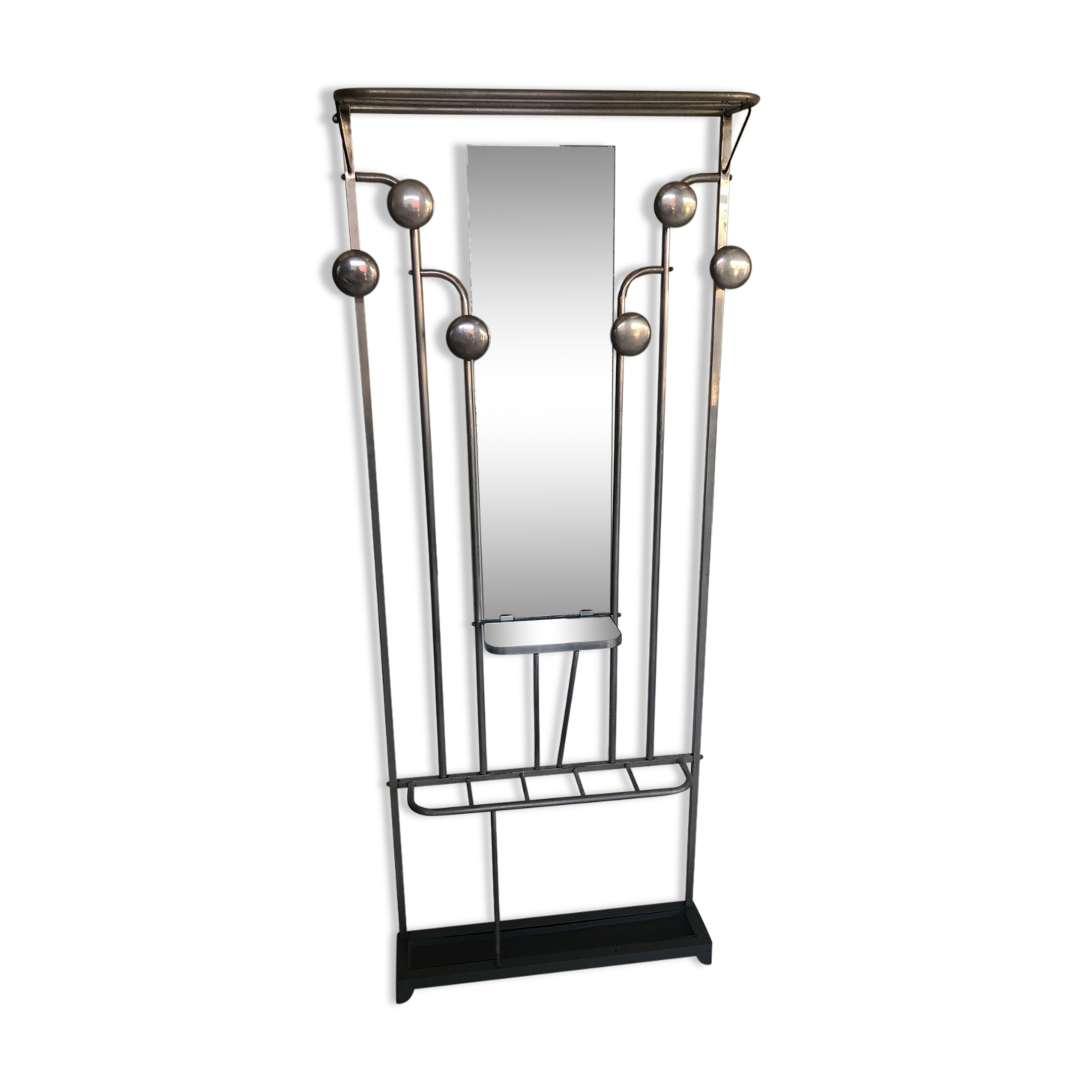 Vintage aluminum coat rack