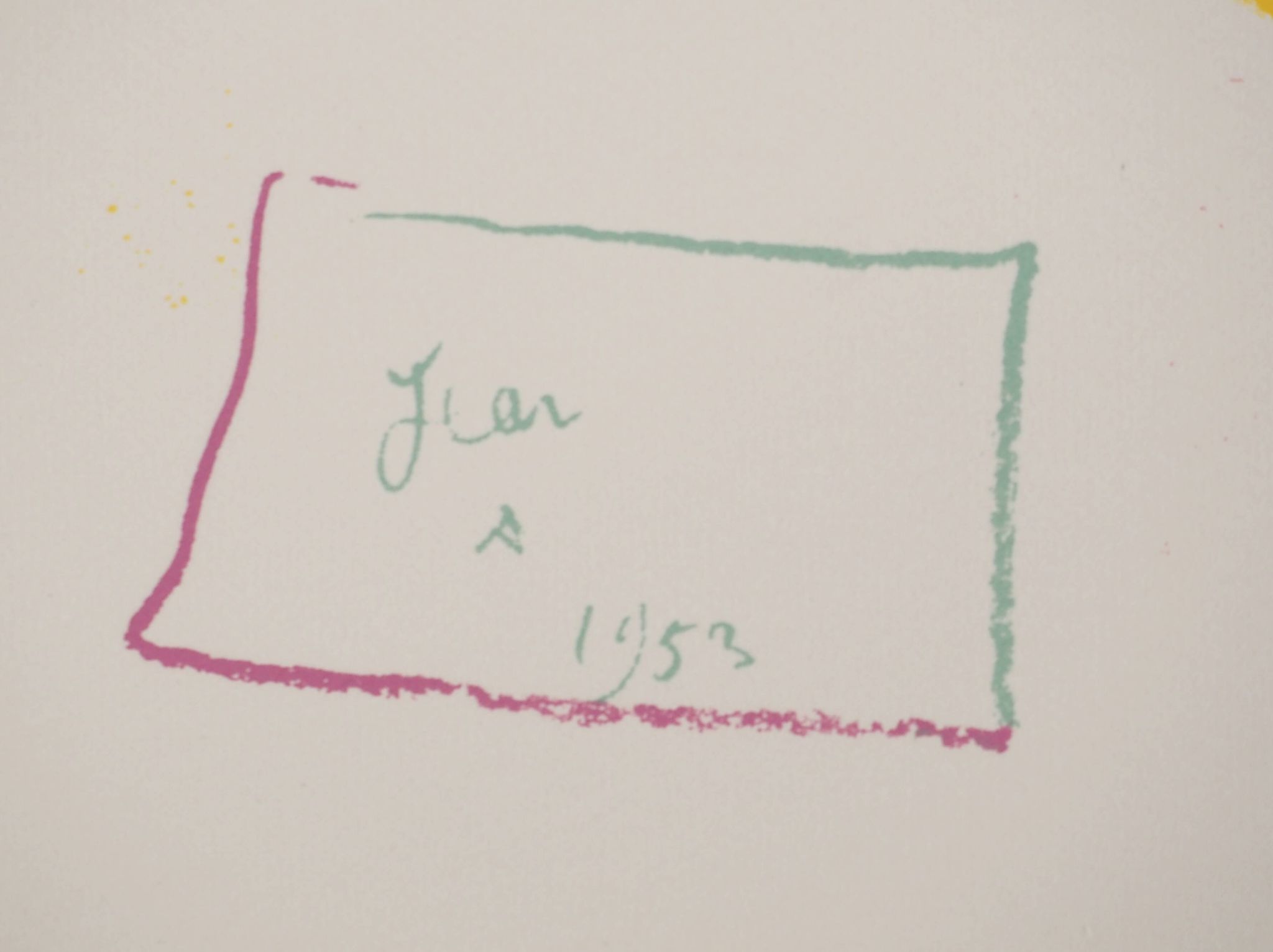 Jean Cocteau : Lettre de Barcelone, lithographie originale signée