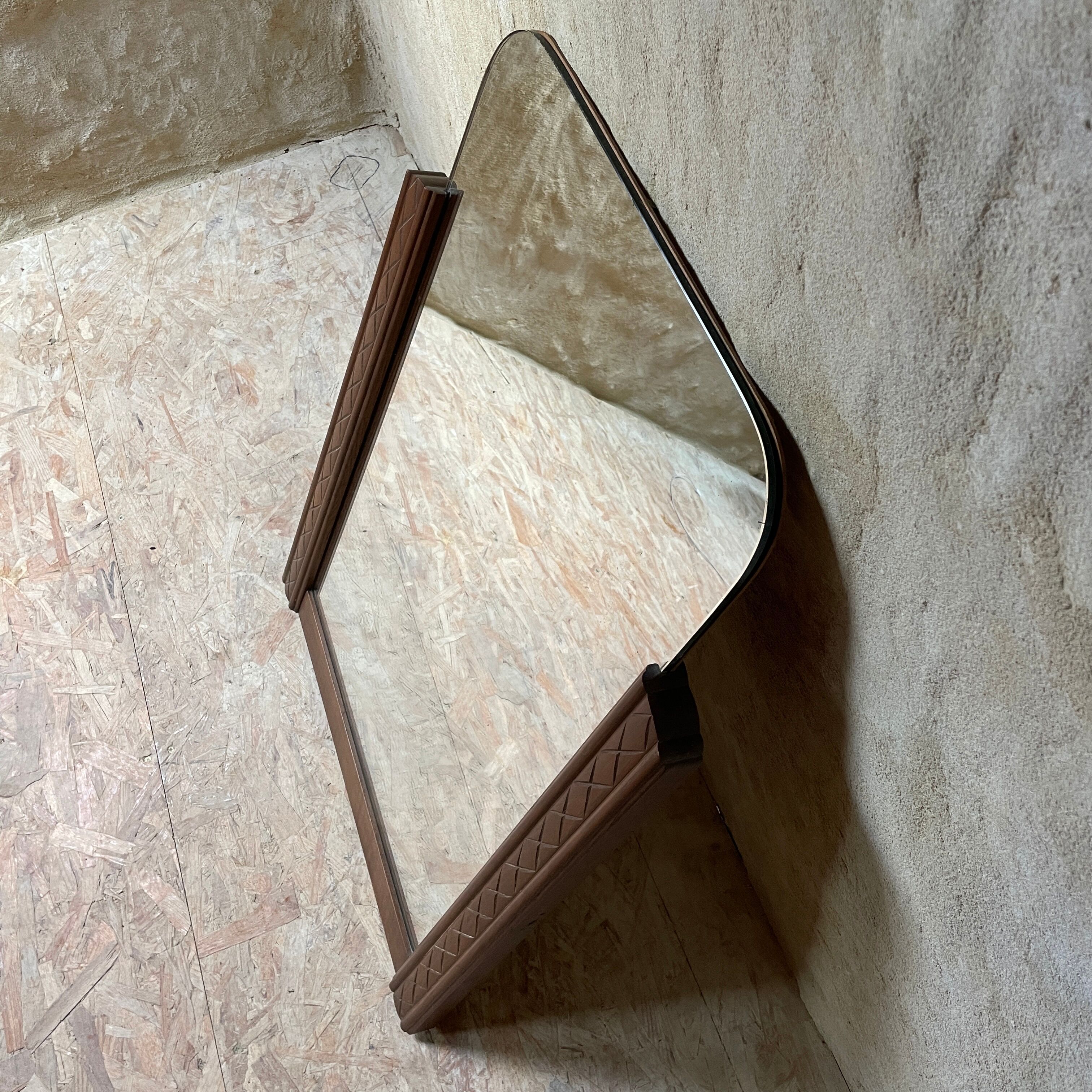 Wooden mirror dressing table - art deco style, 95x66 cm