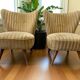Set of 2 vintage cocktail chairs / single seats / armchairs