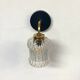 Old swan neck wall light in brass and thick glass tulip LAMP-7101